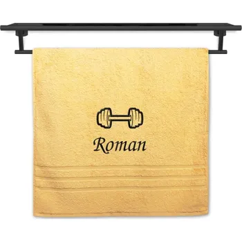 Ručník Ručník se jménem NA PŘÁNÍ žlutý 50x100 Činka