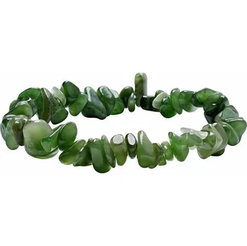 Náramek Nefrit (kanadský jadeit) náramek sekaný AA kvalita obvod cca 16 až 23 cm