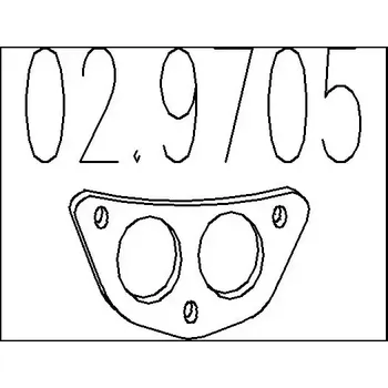 Těsnění výfuku MTS Těsnění výfukové trubky MTS 02.9705
