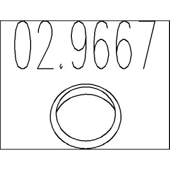 Automobilové těsnění MTS Těsnicí kroužek výfukové trubky MTS 02.9667