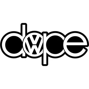 Samolepicí dekorace na vozidlo Samolepka VW DOPE na auto a motorku, tuning nálepka (5897)