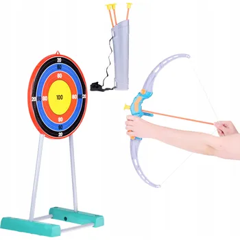 Luk SADA PRO DĚTSKOU LUKOSTŘELBU LUK + TERČ NA STOJANU + TOULEC + ŠÍPY