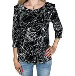 Exclusive Dámská černá halenka s krátkým rukávem JUDITA Barva: Černá, Velikost: S