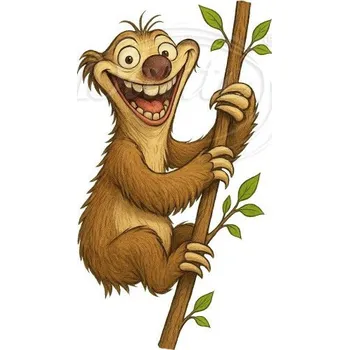 Textilní nažehlovací páska Dante Nažehlovačka Veselý Lenochod - 8 x 14 cm