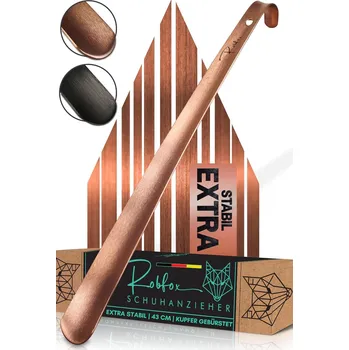 Lžíce na botu Nazouvák bot ocel měděný extra stabilní dlouhý 43 cm