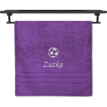 Ručník Ručník se jménem NA PŘÁNÍ fialový 50x100 Fotbalový míč