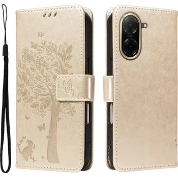 Pouzdro na mobilní telefon Trees knížkové pouzdro na Xiaomi Redmi A5 (173.45x79.35x8.45mm) - zlaté