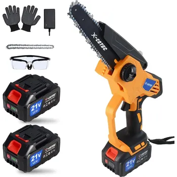 Motorová pila X-COTEC mini akumulátorová řetězová pila 8" s 2 bateriemi