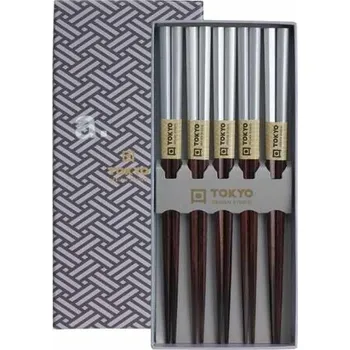 Jídelní hůlka Tokyo Design Studio Platinum set dřevěných hůlek 5 párů