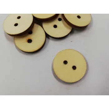 Knoflík Dřevěný knoflík kolečko přírodní č.1 vel.1