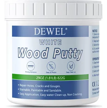 Tmel DEWEL tmel na dřevo bílý 822g sada na opravu nábytku