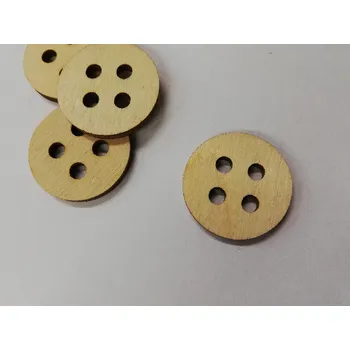 Knoflík Dřevěný knoflík kolečko přírodní č.2 vel.1