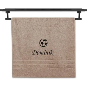 Ručník Ručník se jménem NA PŘÁNÍ béžový 50x100 Fotbalový míč