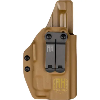 Příslušenství pro sportovní střelbu RH Holsters SHARKY - Glock 19/23/32 - Glock 19X/45 + Streamlight TLR-7 X - vnitřní kydexové pouzdro - plný sweatguard - coyote hnědá Pouzdro je pro: Levák