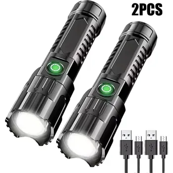 Svítilna Přenosná LED svítilna USB zoom 2ks kempingová