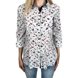 Kalimar Dámská bílá elegantní košile s třičtvrtečním rukávem 01 Barva: Bílá, Velikost: L