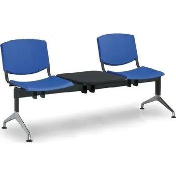 Zahrada Lavice do čekárny plastová Smile Biedrax LC9964m - podnož leštěný hliník