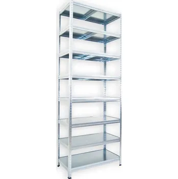 Dílenský regál Kovový regál bezšroubový Biedrax 50 x 60 x 210 cm, pozinkovaný - 8 polic pozink