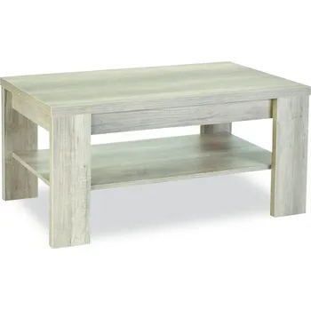 Konferenční stolek Paolo - konferenční stůl s policí Barva: bílá, Rozměry: 53 cm/110 cm/65 cm/