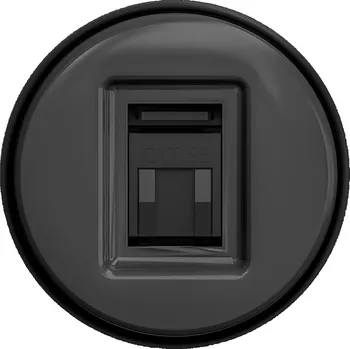 Elektrická zásuvka Kliklap - Retro datová zásuvka bez rámečku antracit