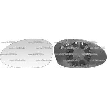 Auto zrcátko L sklo zrcátka s plastovým držákem 14.33.219