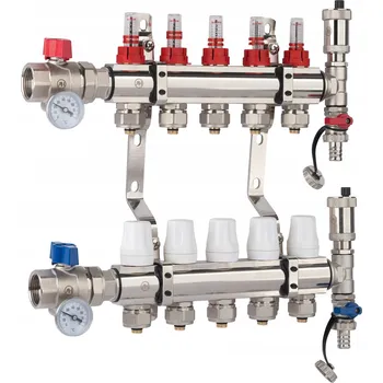 rozdělovač topení X-HOME ROZDĚLOVAČ PODLAHOVÉHO TOPENÍ 5 PEX PŘIPOJENÍ VENTIL P