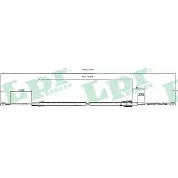 Lanko parkovací brzdy LPR Tažné lanko parkovací brzdy LP C0812B