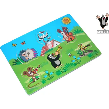 Hračka Vkládačka kapela dřevěná Krtek 29,5x21 cm