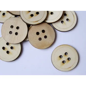 Knoflík Dřevěný knoflík kulatý