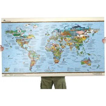 Stírací Mapa Světa Bucket List Cestování Dárek Pro Cestovatele