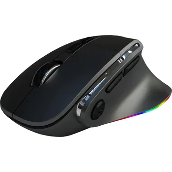 Myš H5S myš drátová bezdrátová Type-C 2.4G Bluetooth RGB ergonomická 2400DPI
