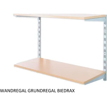 regál Biedrax Nástěnný regál základní 40 x 60 x 50 cm, stříbrný - 2 police buk