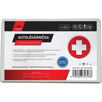 Autolékárnička CARFACE Autolékárnička plast. obal - obsah odpovídá EU-MDR DO CF91539E