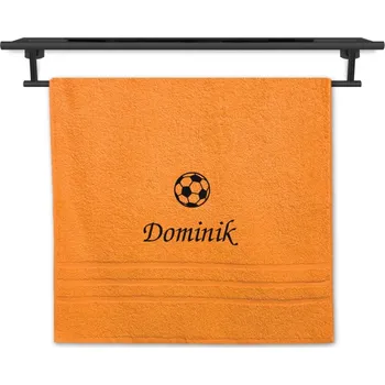 Ručník Ručník se jménem NA PŘÁNÍ oranžový 50x100 Fotbalový míč
