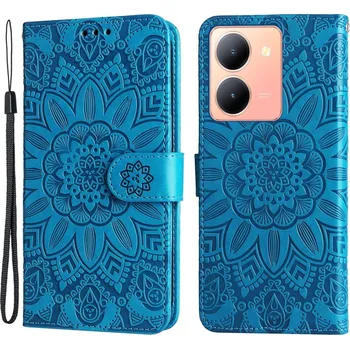 Pouzdro na mobilní telefon Sunflower knížkové pouzdro na Vivo Y36 - modré
