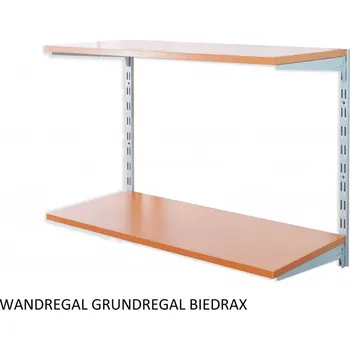 regál Biedrax Nástěnný regál základní 40 x 80 x 50 cm, stříbrný - 2 police třešeň