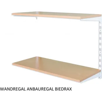 regál Biedrax Nástěnný regál přídavný 30 x 60 x 50 cm, bílý - 2 police buk