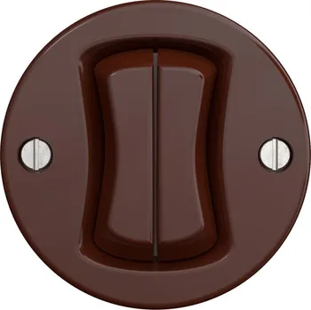 vypínač Kliklap - Retro sériový vypínač bez rámečku č. 5 hnědá