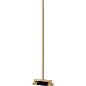 Smeták dřevěný, syntetická vlákna, s dřevěnou tyčí 120 cm