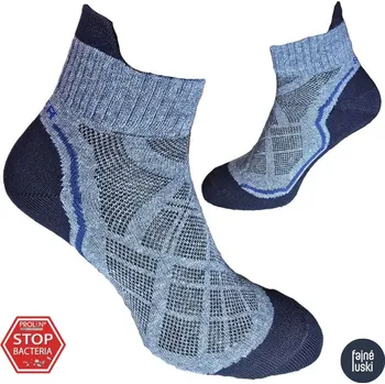 Pánské ponožky Bavlněné kotníkové ponožky stříbrné vlákno 42-43 modrá