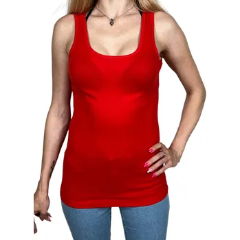 HF Dámské bavlněné tílko VERONIKA Barva: Červená, Velikost: 2XL