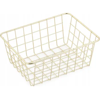 Obraz Kovový košík organizér pro skladování, zlatý Filum