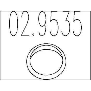 Těsnění výfuku MTS Těsnicí kroužek výfukové trubky MTS 02.9535