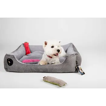 Pelíšek pro psa Lauren design Pelíšek pro psa Cezar - šedý VELIKOST: Pro mini psa (vel XS ) - 60 x 50 cm