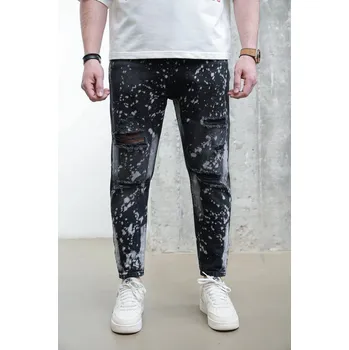 Pánské džíny 2Y Premium Černé slim fit džíny Rebel Velikost: 38
