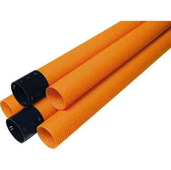 drenážní trubka Trubka drenážní děrovaná Opti drän DN 200 se spojkou oranžová PVC-U 2,5 m