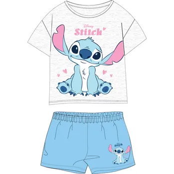 Dívčí pyžamo Lilo & Stitch - licence Dívčí pyžamo - Lilo & Stitch 5204C385W, šedý melír / modrá Barva: Šedá, Velikost: 104