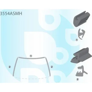 Autosklo PILKINGTON Bauset (lišta) čelního okna AS 3554ASMH