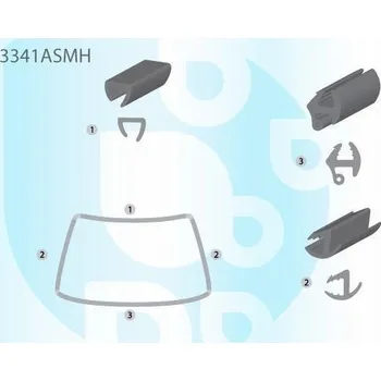 Autosklo PILKINGTON Bauset (lišta) čelního okna AS 3341ASMH