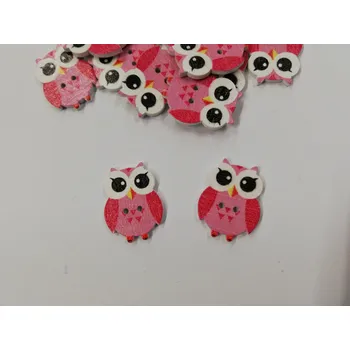 Knoflík Dřevěný knoflík sovička č.8